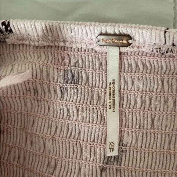 Free People pink floral off the shoulder tunic - Picture 6 of 9